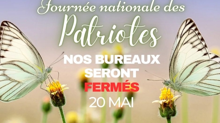 Bureaux fermés le 20 mai