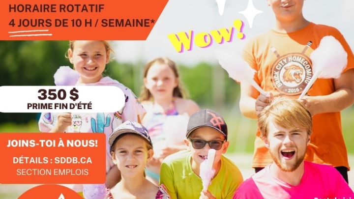 Supers emplois d'été au camp de jour