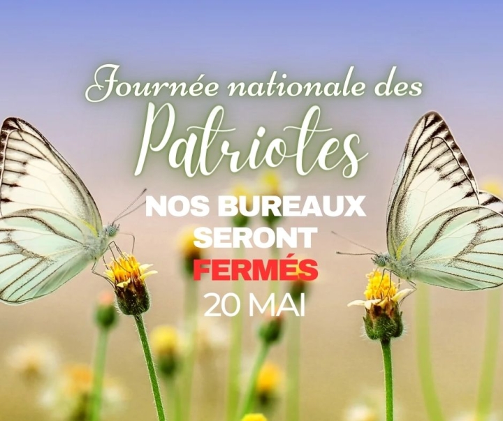 Bureaux fermés le 20 mai