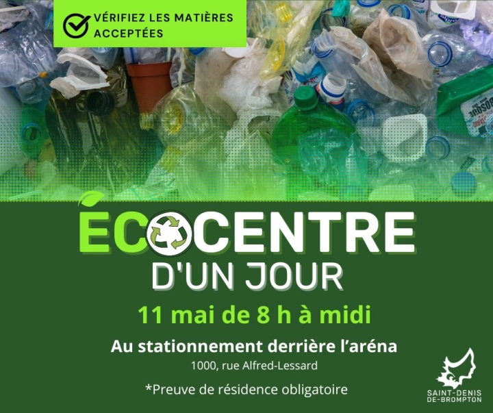 Écocentre d'un jour : 11 mai