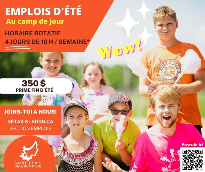 Supers emplois d'été au camp de jour