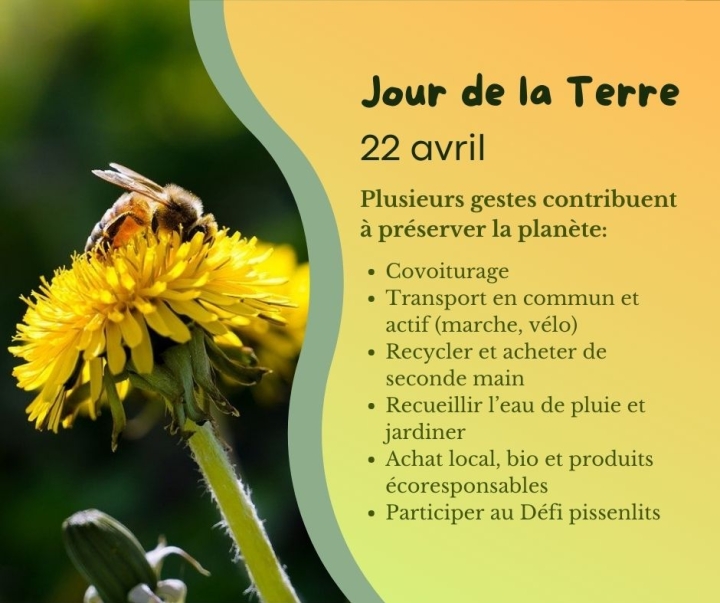 Jour de la Terre : 22 avril