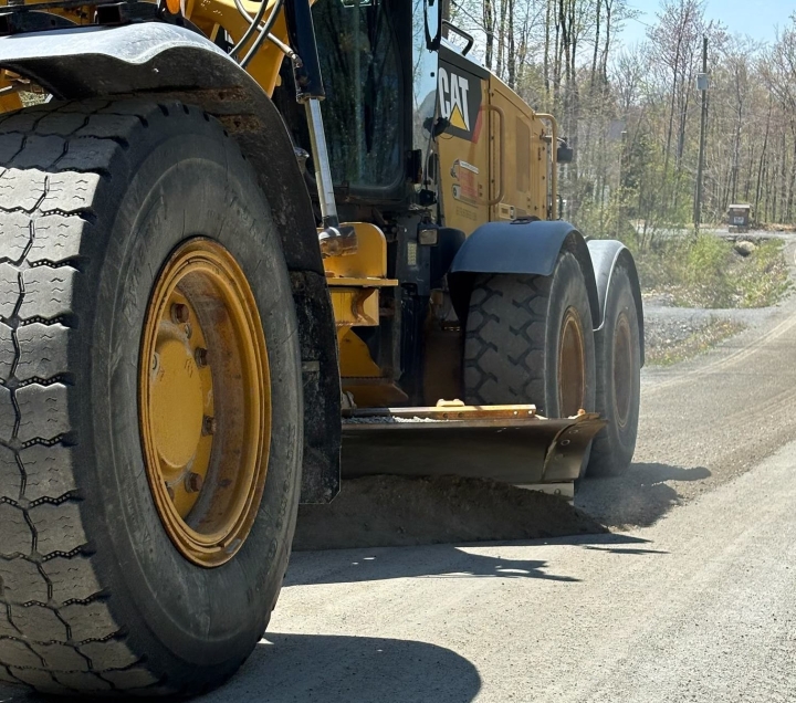 Fin des travaux de nivelage et d'épandage
