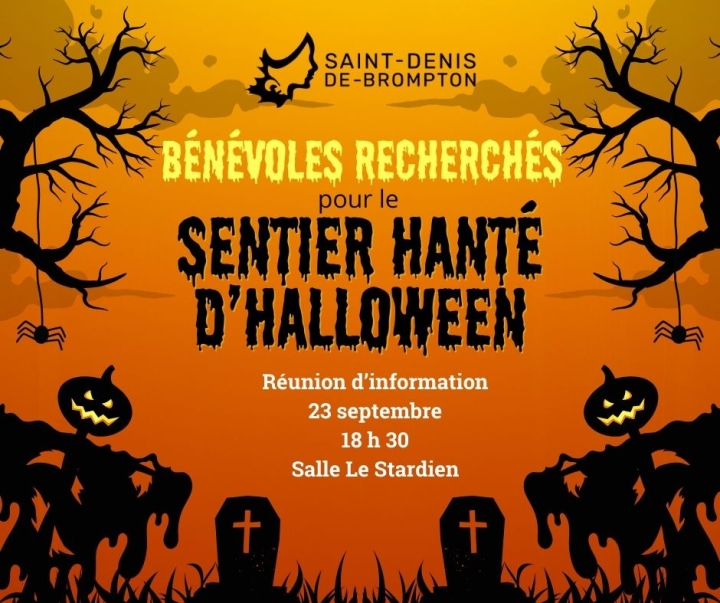 Sentier hanté d'Halloween : bénévoles macabres recherchés