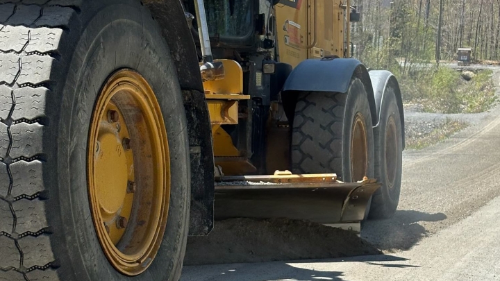 Fin des travaux de nivelage et d'épandage