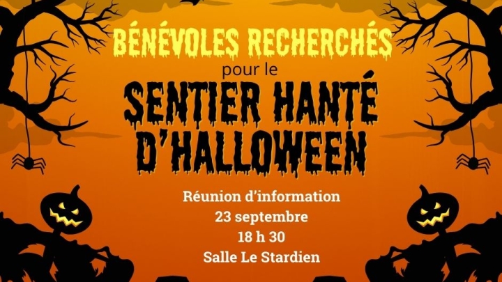 Sentier hanté d'Halloween : bénévoles macabres recherchés